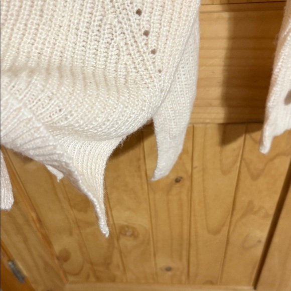 It's Our Time Cream V-Neck Sweater with Crisscross Back - Picture 7 of 7